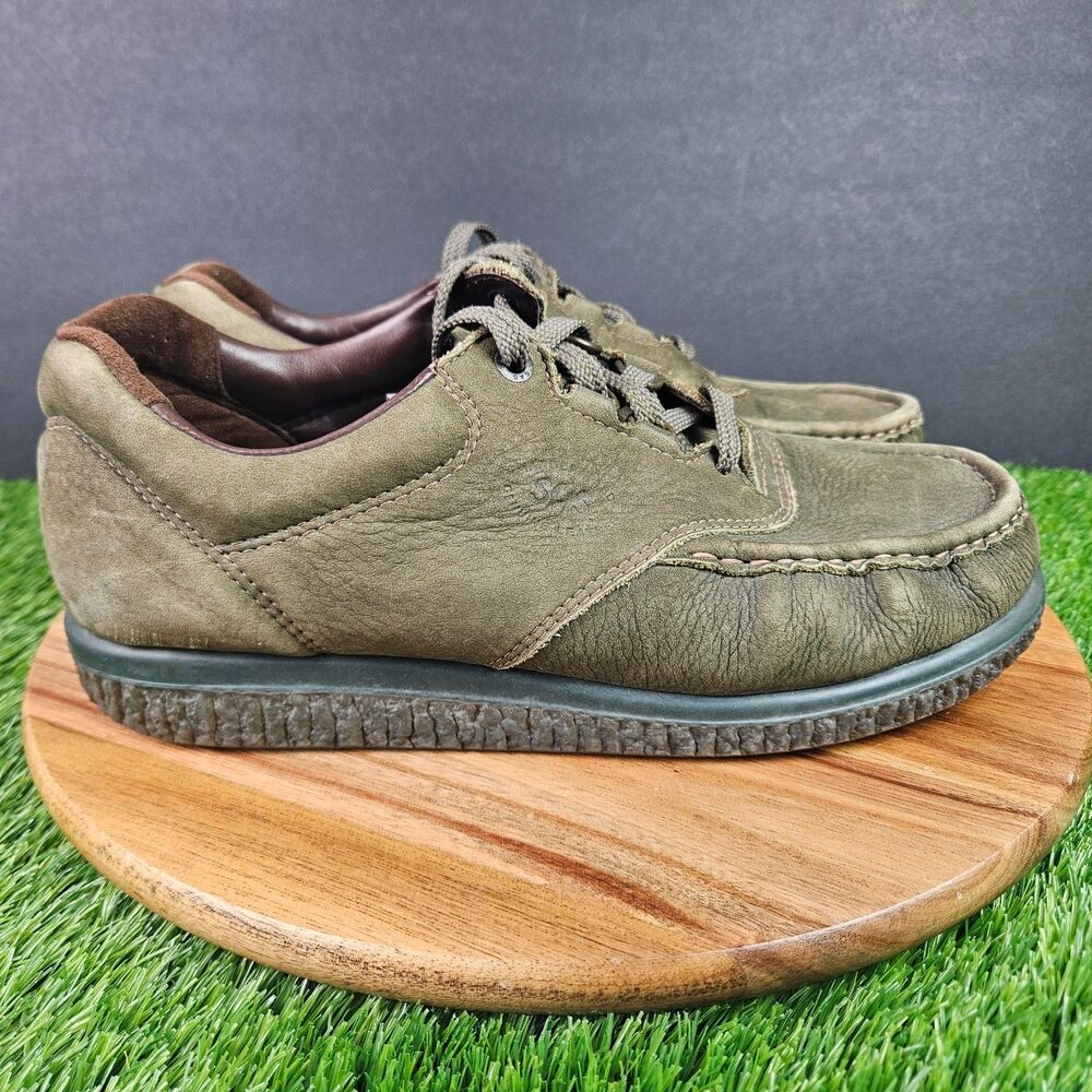 SAS Pathfinder Shoes Womens 11 W Green Pebbled Leather Tripad Comfort Walking